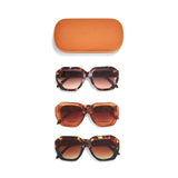 Two's Company TC 200125-20x Oversized Sunglasses W/Wood Case