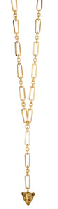 Lula 'n' Lee LL VN.144-19 18" Gold Plated Chain Y Necklace with Gold Pendant