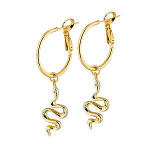 Lula 'n' Lee LL VE.025-10 Vibe Gold Pave' Snake Huggie Earrings