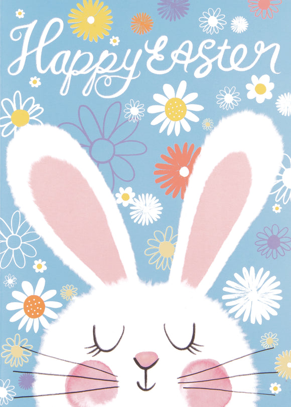 Design Design DD 100-79758 Happy Easter Bunny With Daisies - Easter