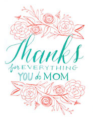 Design Design DD 100-80539 Thanks for Everything Mom card - MtrDay - Mom
