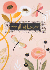 Design Design DD 100-80606 Dragonflies and Flowers Card - MtrDay-Somespec