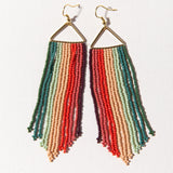 Ink + Alloy IA SBER2201 Arrow Fringe on Triangle Earrings