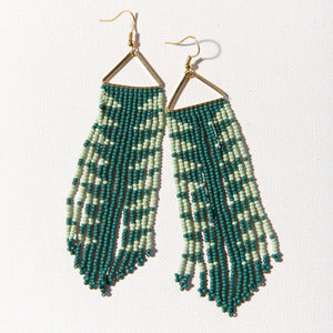 Ink + Alloy IA SBER2201 Arrow Fringe on Triangle Earrings