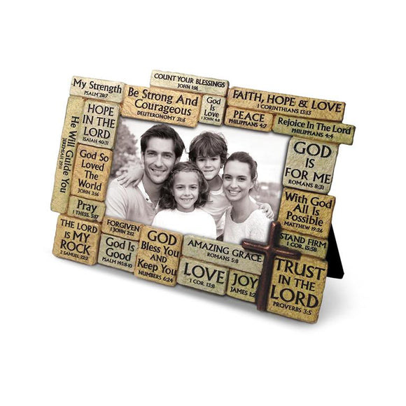 Dicksons Gifts DG 17458 Photo Frame Stacked Stones Scripture - 4 x6