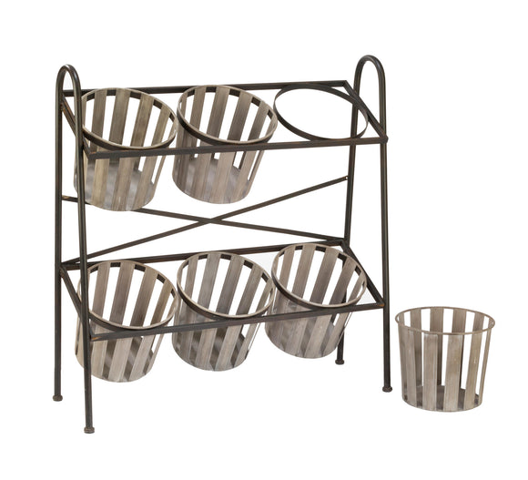 Tripar International TI 17873 2-Tier Iron Display with Removable Baskets