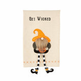 Mud Pie MP 44000039 Halloween Dangle Leg Gnome Towels (Get Wicked)