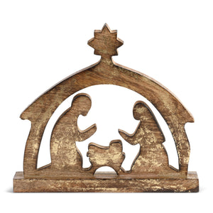 Demdaco 2020190573 Gold Wood Nativity Scene Figure