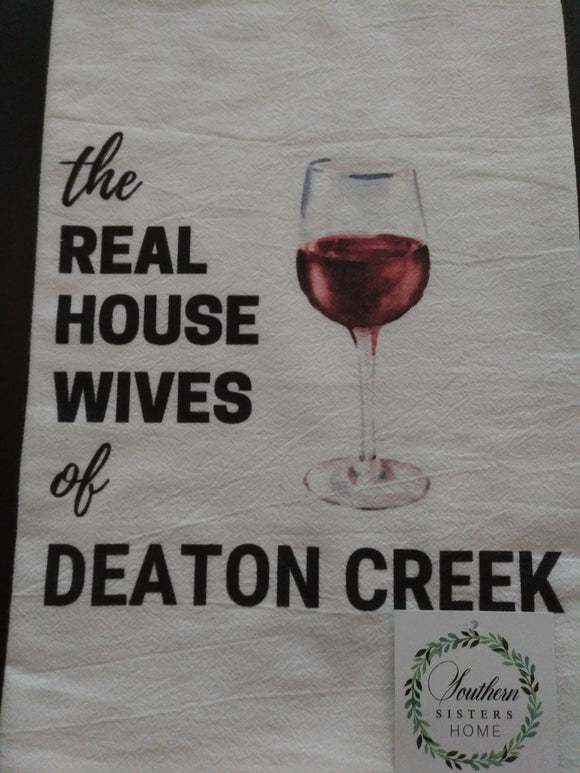 Southern Sisters Home SSH SSFSTRHWCT Real Housewives Cocktail Flour Sack Towel