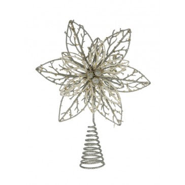 Creative Co-Op CCOP XC2749 Poinsettia Tree Topper