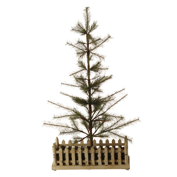 Raz Imports RZ 3402606 Pine Tree In Fence Container