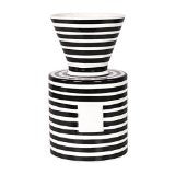 Coton Colors CC MINI-VASE-BLK Black Stripe Happy Everything Mini Vase
