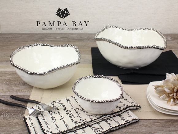 Pampa Bay PB CER1721W Porcelain Large Salad Bowl