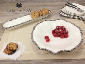 Pampa Bay PB CER1135W Porcelain Round Serving Plate