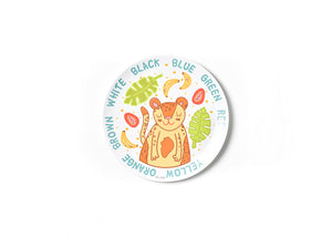 Coton Colors CC M10DP-JNG-WRDANM In The Jungle Animals Word Collage 10" Melamine Dinner Plate