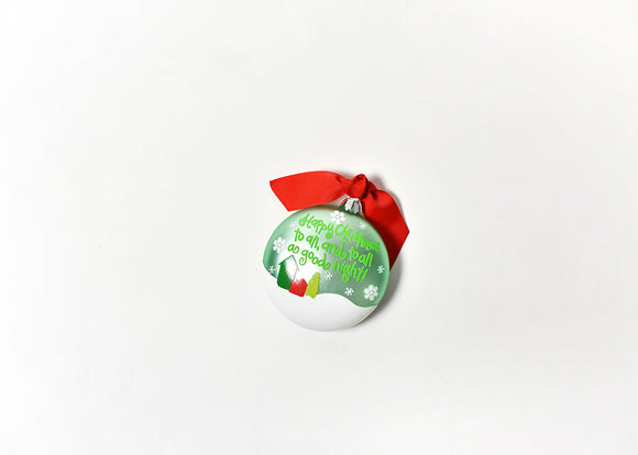Coton Colors CC CHMAS-TWAS5 Happy Christmas To All Glass Ornament
