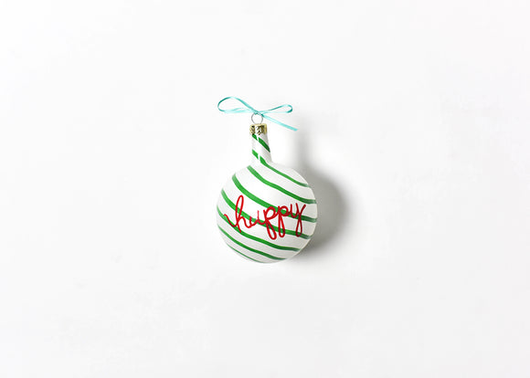 Coton Colors CC CHMAS-SPR-HPY Christmas Spirits Happy Vintage Glass Ornament