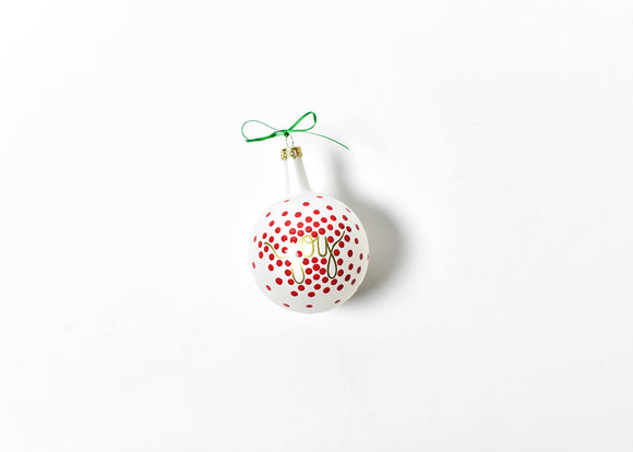 Coton Colors CC CHMAS-SPR-JOY Christmas Spirits Joy Vintage Glass Ornament