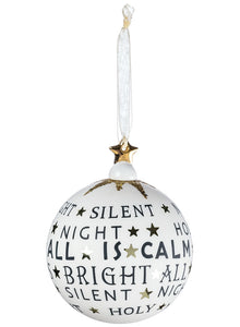 Sullivans SU OR8269 4" Ball Silent Night Ornament