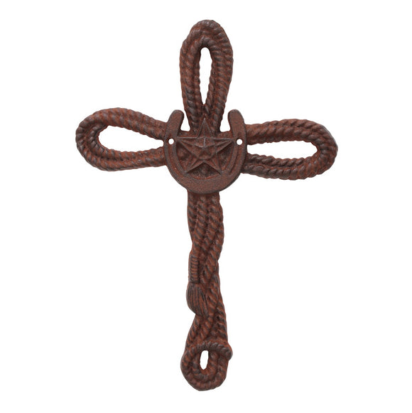 Stonebriar Collection SC 6042A Cast Iron Rope Cross w/Star