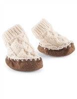 Mud Pie MP 154A018 Cable Knit Moccasin Booties
