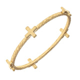 Canvas Jewelry CJ 21747B Bangle Bracelet in Worn Gold