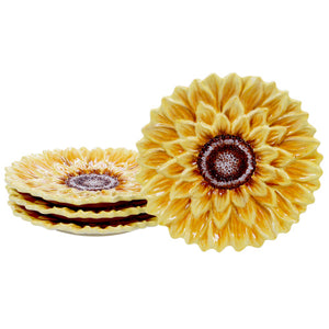 Certified International CI 22236 Sunflower Fields 3-D Dessert Plate 8.25"