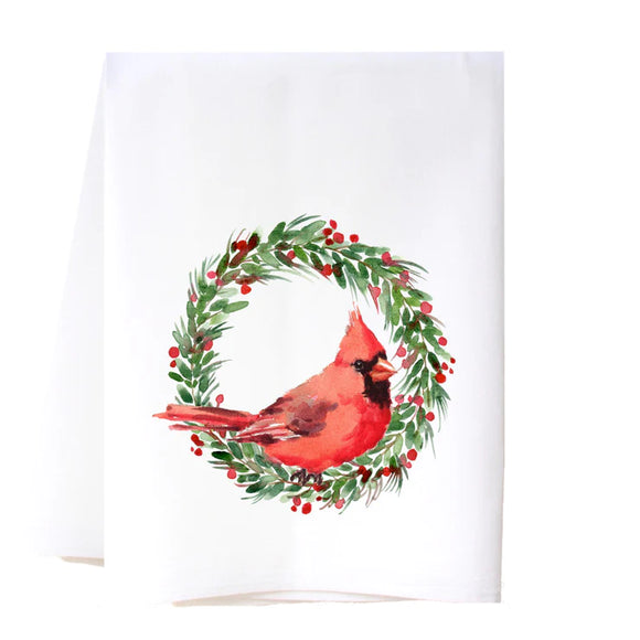 Southern Sisters Home SSH 22FSTJC Joyful Cardinal Flour Sack Towel