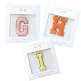 Canvas Jewelry CJ 23785P Stuck on You Large Chenille Glitter Varsity Letter Patch