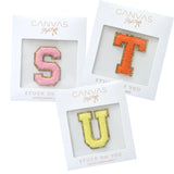 Canvas Jewelry CJ 23785P Stuck on You Large Chenille Glitter Varsity Letter Patch