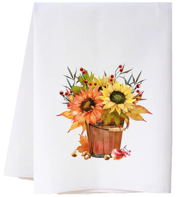Southern Sisters Home SSH 23FSTAFP Autumn Floral Pail Flour Sack Towel