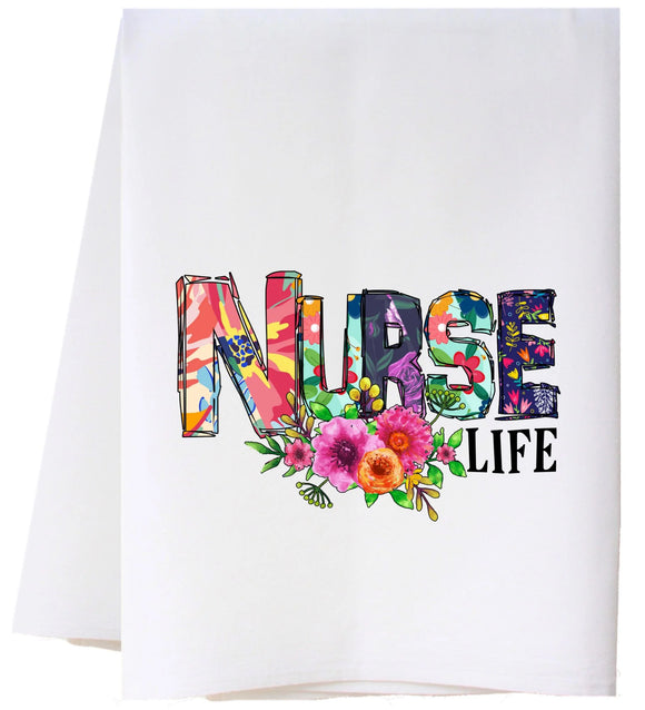 Southern Sisters Home SSH 23FSTNL Nurse Life Flour Sack Towel