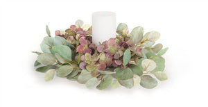 Melrose International MI 54814 Hydrangea Candle Ring 11"-14"D (fits 3" and 6" candles) Cloth