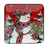 Certified International CI 29048 Christmas Lodge Snowman Canape Plate - 6"