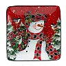 Certified International CI 29048 Christmas Lodge Snowman Canape Plate - 6"