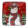 Certified International CI 29048 Christmas Lodge Snowman Canape Plate - 6"