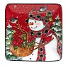 Certified International CI 29048 Christmas Lodge Snowman Canape Plate - 6"