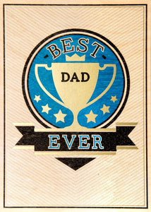 Design Design DD 100-80492 Best Dad Ever on Wood