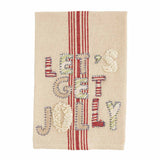 Mud Pie MP 41500250 Christmas Stripe Applique Towels