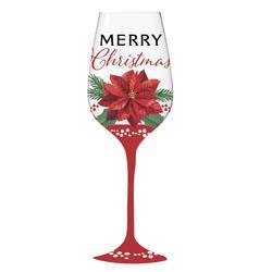 Evergreen Enterprises Inc. EE 3CWG9603 STEMMED WINE GLASS - CHRISTMAS JOY IN A BOX