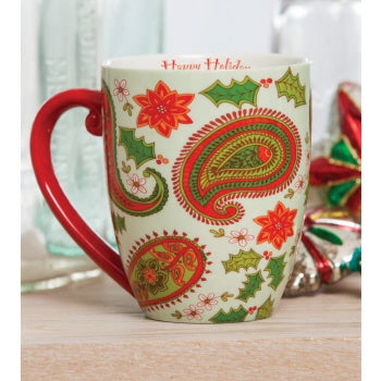 Evergreen Enterprises Inc. EE 3MCT4710 Holiday Flourish Ceramic Cup O' Joe