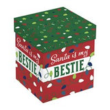 Evergreen Enterprises Inc. EE 3SL225D Stemless Wine Glass w/Gift Box Santa is my Bestie - 17 oz