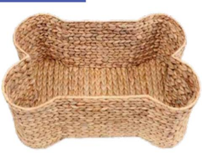 Willow Street Designs WSD 40028 Hyacinth Bone Shape Basket/Pet Bed