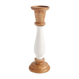 Mud Pie MP 40960030 Wood & Enamel Candlesticks