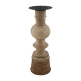 Mud Pie MP 40960037 Rustic Candlestick