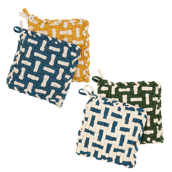 Mud Pie MP 41170060 Woven Pot Holders