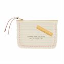 Mud Pie MP 41180015 Frayed Canvas Pouch