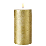 Raz Imports RZ Gold Textured Pillar Candle