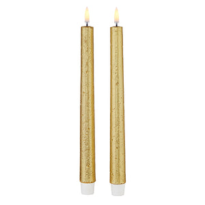 Raz Imports RZ 4134522 Gold Textured Taper LED Candle