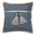 Mud Pie MP 41600280 Square Dhurrie Tassel Pillow